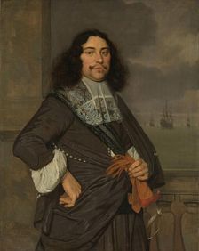 Jan van Nes (1631-80), Vice admiral of Holland and West-Friesland, 1666. Creator: Ludolf de Jongh