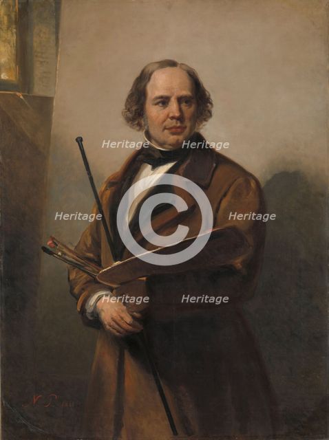 Jan Willem Pieneman, Painter, Father of Nicolaas Pieneman, 1860. Creator: Nicolaas Pieneman.