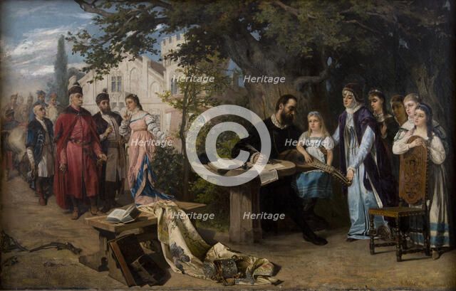 Jan Zamoyski Visiting Czarnolas, 1877. Creator: Karol Miller.