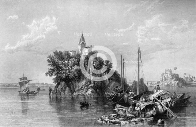 'Janghera, or the Fakeers' Rock, on the Ganges', 1845. Creator: Unknown.