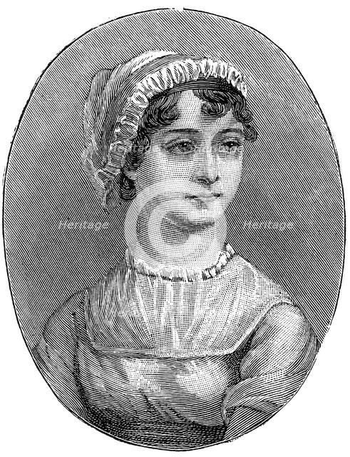 Jane Austen (1775-1817), English novelist. Artist: Unknown
