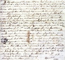 Jane Austen's draft copy of a letter to her publisher, Richard Crosby, 5 April 1809. Creator: Jane Austen