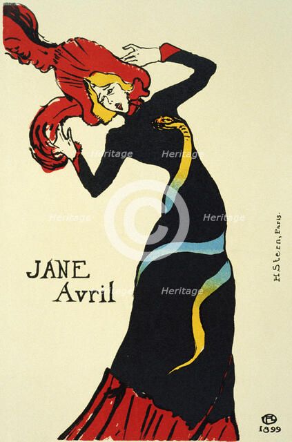 Jane Avril, 1899.  Artist: Henri de Toulouse-Lautrec