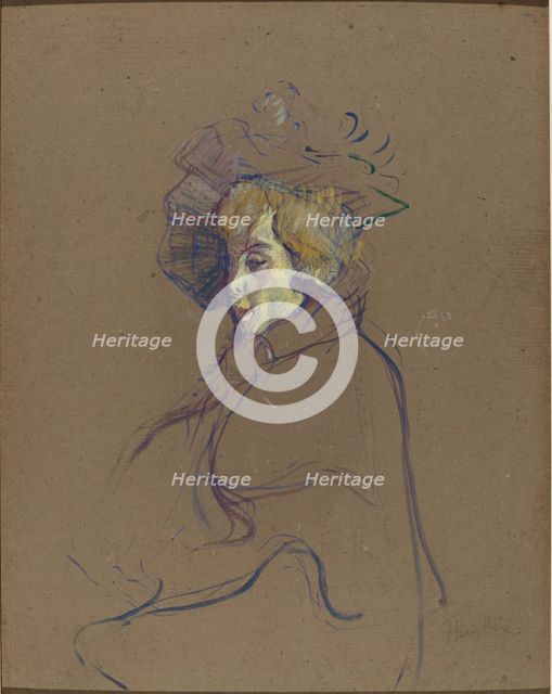 Jane Avril, 1892. Creator: Henri de Toulouse-Lautrec.