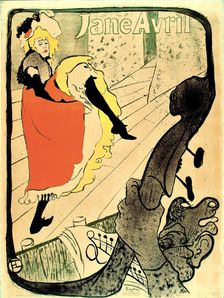 Jane Avril, 1893., 1893. Creator: Henri de Toulouse-Lautrec