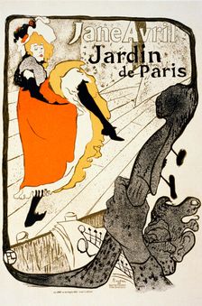 Jane Avril at the Jardin de Paris 1893. Artist: Henri de Toulouse-Lautrec