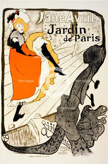 'Jane Avril at the Jardin de Paris', 1893.  Artist: Henri de Toulouse-Lautrec