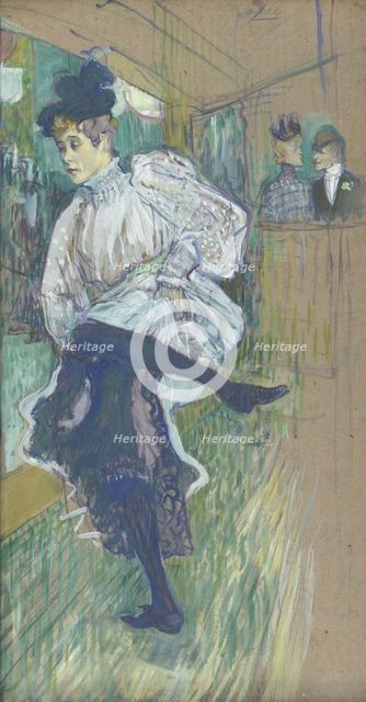 Jane Avril Dancing, ca 1892. Artist: Toulouse-Lautrec, Henri, de (1864-1901)