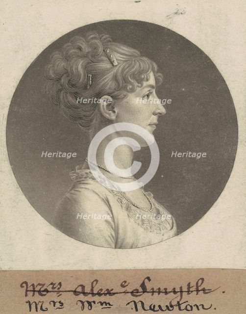 Jane Barr Stuart Newton, 1805. Creator: Charles Balthazar Julien Févret de Saint-Mémin.