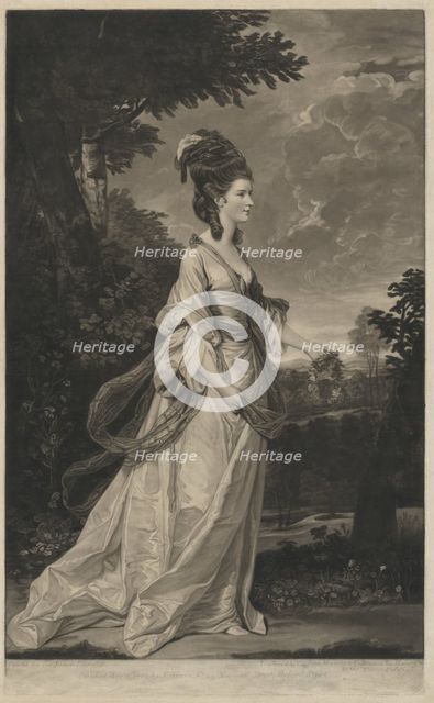 Jane (Fleming), Countess of Harrington, 1780. Creator: Valentine Green.