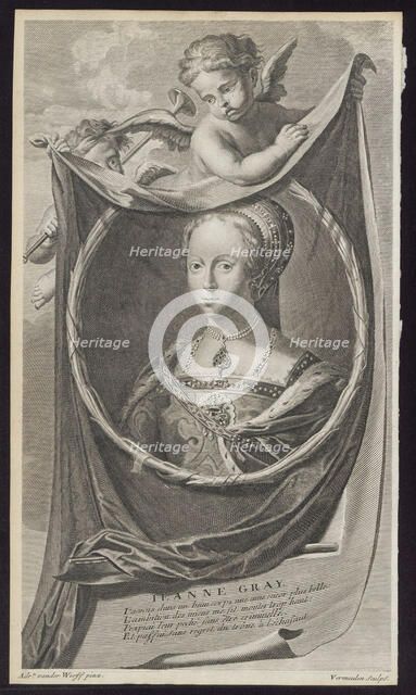 Jane Grey, 1697. Artist: Vermeulen, Cornelis Martinus (1644-1708)