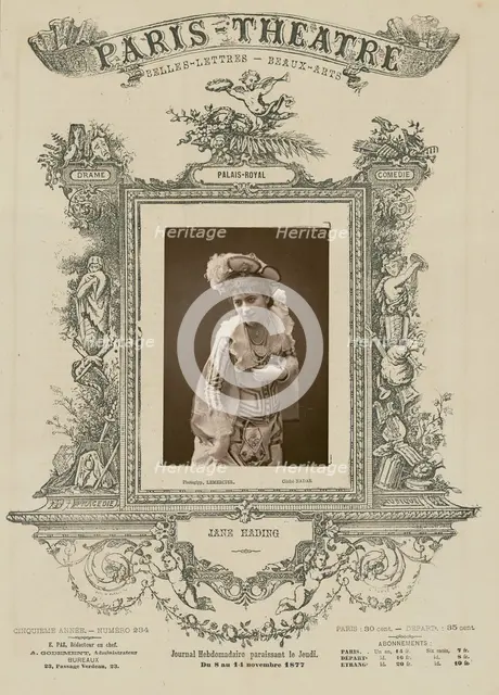 Jane Hading/ Palais Royal, 1877. Creator: Paul Nadar.