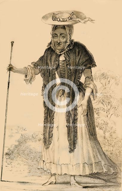 'Jane Lewson, Remarkable for her age and pecularities', 1821. Creator: Robert Cooper.