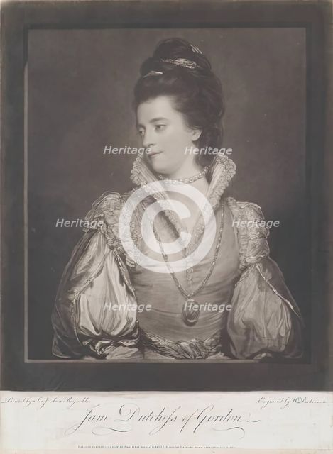 Jane Maxwell, Duchess Of Gordon. c1775. Creators: William Dickinson, Sir Joshua Reynolds.