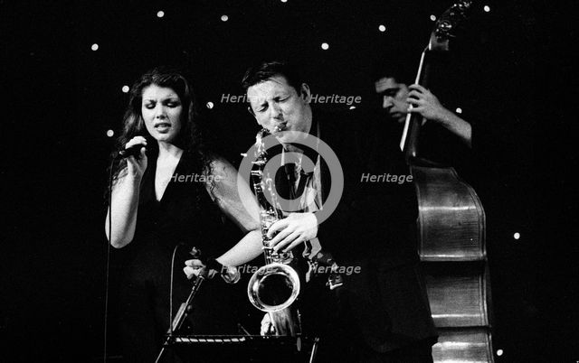 Jane Monheit and Paul Booth, Brecon Jazz Festival, Brecon, Powys, Wales, Aug 2001. Creator: Brian O'Connor.