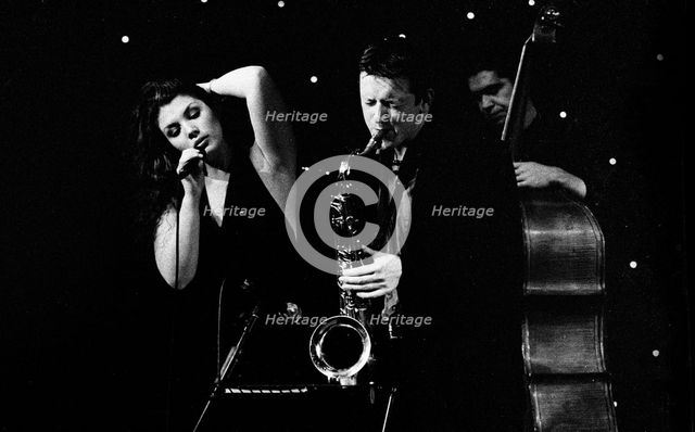 Jane Monheit and Paul Booth, Brecon Jazz Festival, Brecon, Powys, Wales, Aug 2001. Creator: Brian O'Connor.