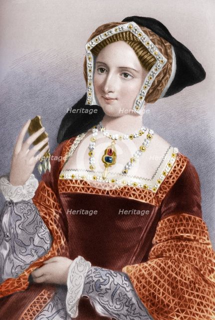 Jane Seymour (1509-1537), the third wife of King Henry VIII, 1851. Artist: B Eyles.