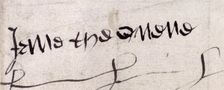 Jane Seymour's signature, c1536. Creator: Jane Seymour