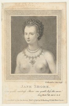 Jane Shore: "Give gentle mistress Shore one gentle kiss the more (Shakespeare,..., February 1, 1790. Creator: Francesco Bartolozzi