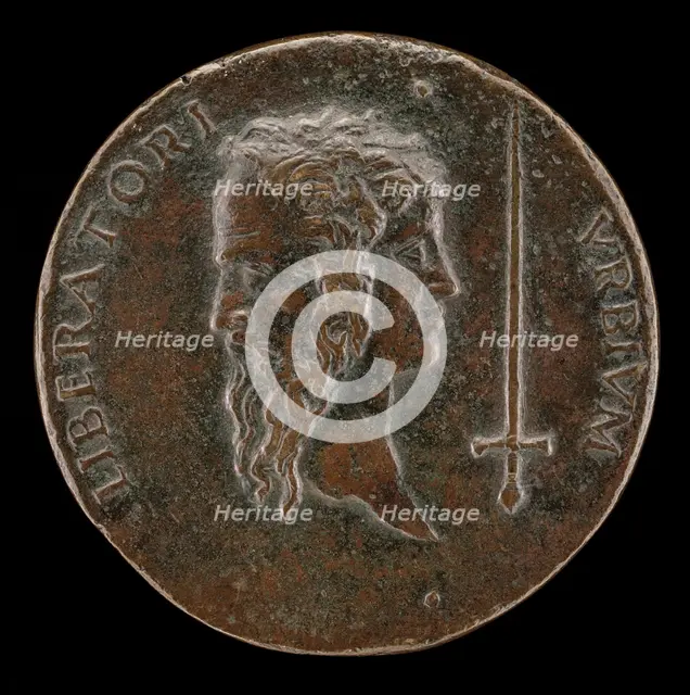 Janiform Head [reverse], 1495/1496. Creator: Adriano Fiorentino.
