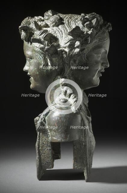 Janiform Herm with Young Male and Female Fauns (image 5 of 13), 1st century B.C.-1st century A.D.. Creator: Unknown.