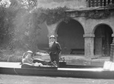 Jannings, Emil, Mr., and Mr. Mauritz Stiller, in a boat, 1927 Creator: Arnold Genthe