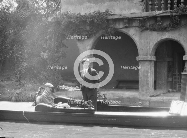Jannings, Emil, Mr., and Mr. Mauritz Stiller, in a boat, 1927 Creator: Arnold Genthe.