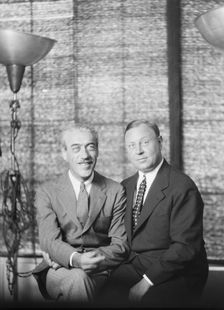 Jannings, Emil, Mr., and Mr. Mauritz Stiller, portrait photograph, 1927 Creator: Arnold Genthe