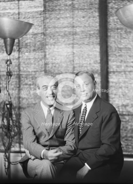 Jannings, Emil, Mr., and Mr. Mauritz Stiller, portrait photograph, 1927 Creator: Arnold Genthe.