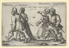 January and February, from The Peasants Feast or the Twelve Months, 1546. Creator: Sebald Beham