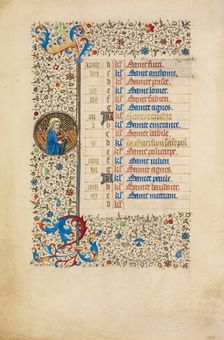 January Calendar Page: Saint Paul; Book of Hours, about 1440-1450. Creator: Workshop of the Bedford Master