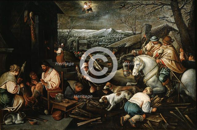 'January' (from the series 'The Seasons'), late 16th or early 17th century. Artist: Leandro Bassano