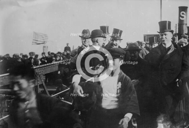 Japan - C.B. Bryan arrives in Yokohama, 1911. Creator: Bain News Service.