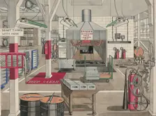 Japan Lacquer Dipping Vat, 1946. Creator: Perkins Harnly