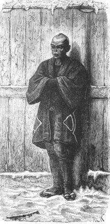 Japanese citizen in winter costume; A European Sojourn in Japan 1875. Creator: Unknown