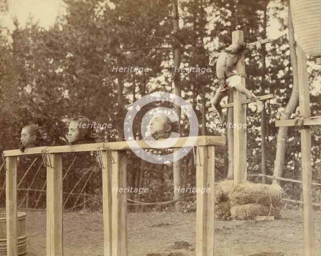 Japanese Criminals Crucified and Beheaded, 1863-1868. Creator: Felice Beato.