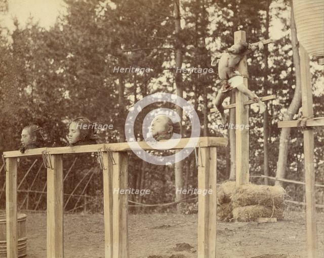 Japanese Criminals Crucified and Beheaded, 1863-1868. Creator: Felice Beato.