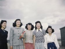 Japanese-American camp, war emergency evac...Tule Lake Relocation Center, Newell, CA, 1942 or 1943. Creator: Unknown
