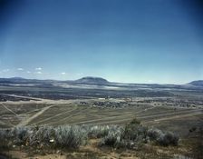 Japanese-American camp, war emergency evac...Tule Lake Relocation Center, Newell, CA, 1942 or 1943. Creator: Unknown