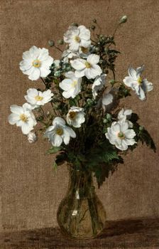 Japanese Anemones, 1884. Creator: Henri Fantin-Latour