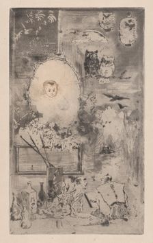 Japanese Baptism, 1887. Creator: Felix Hilaire Buhot