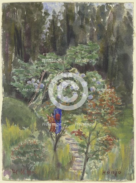 Japanese garden, 1900. Creator: Fritz Hauck.