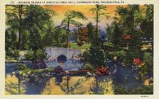 Japanese garden, Horticultural Hall, Fairmont Park, Philadelphia, Pennsylvania, USA, 1933