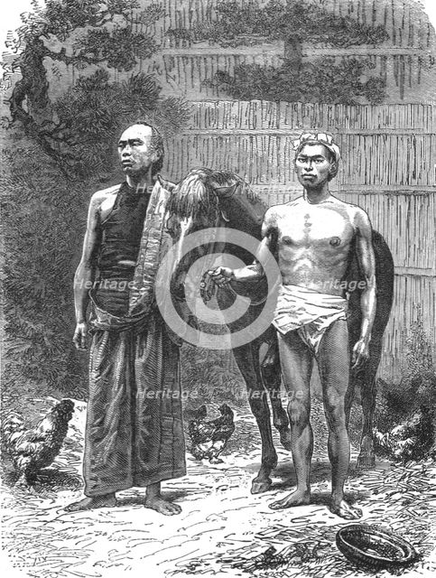 'Japanese grooms (Betos); A European Sojourn in Japan', 1875. Creator: Unknown.
