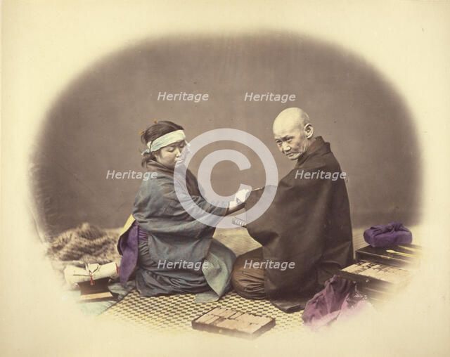Japanese Doctor and Patient, 1868. Creator: Felice Beato.