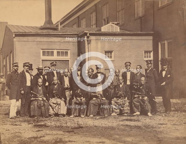 [Japanese Embassy, Navy Yard, Washington, DC], 1860. Creator: Mathew Brady.