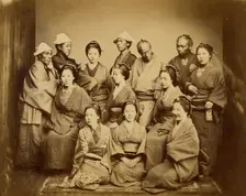 Japanese Family, about 1862. Creator: Felice Beato