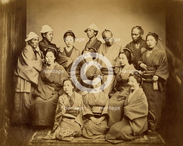 Japanese Family, about 1862. Creator: Felice Beato.