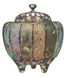 Japanese incense burner - Cloisonné ware, 1914. Creator: Unknown