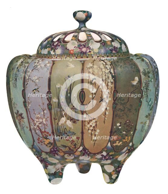 Japanese incense burner - Cloisonné ware, 1914. Creator: Unknown.